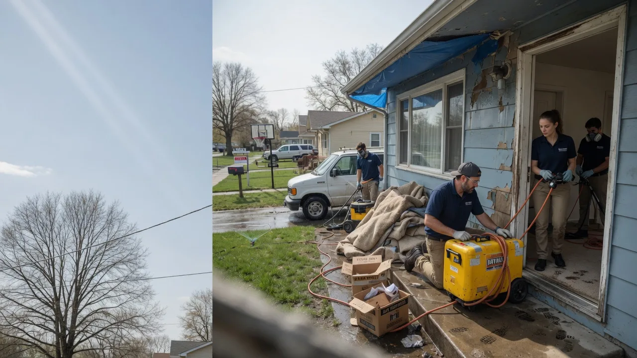 Basement Flood Cleanup in South Heart, ND near me